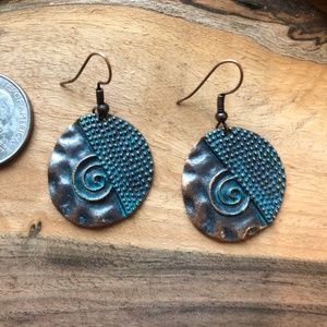 Unique Patina Bronze Earrings * Brand New